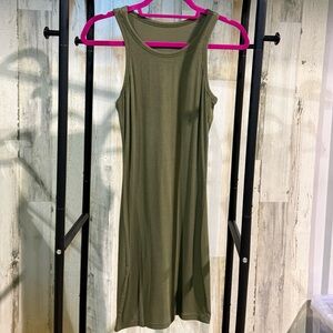 Olive Green Sleeveless Dress